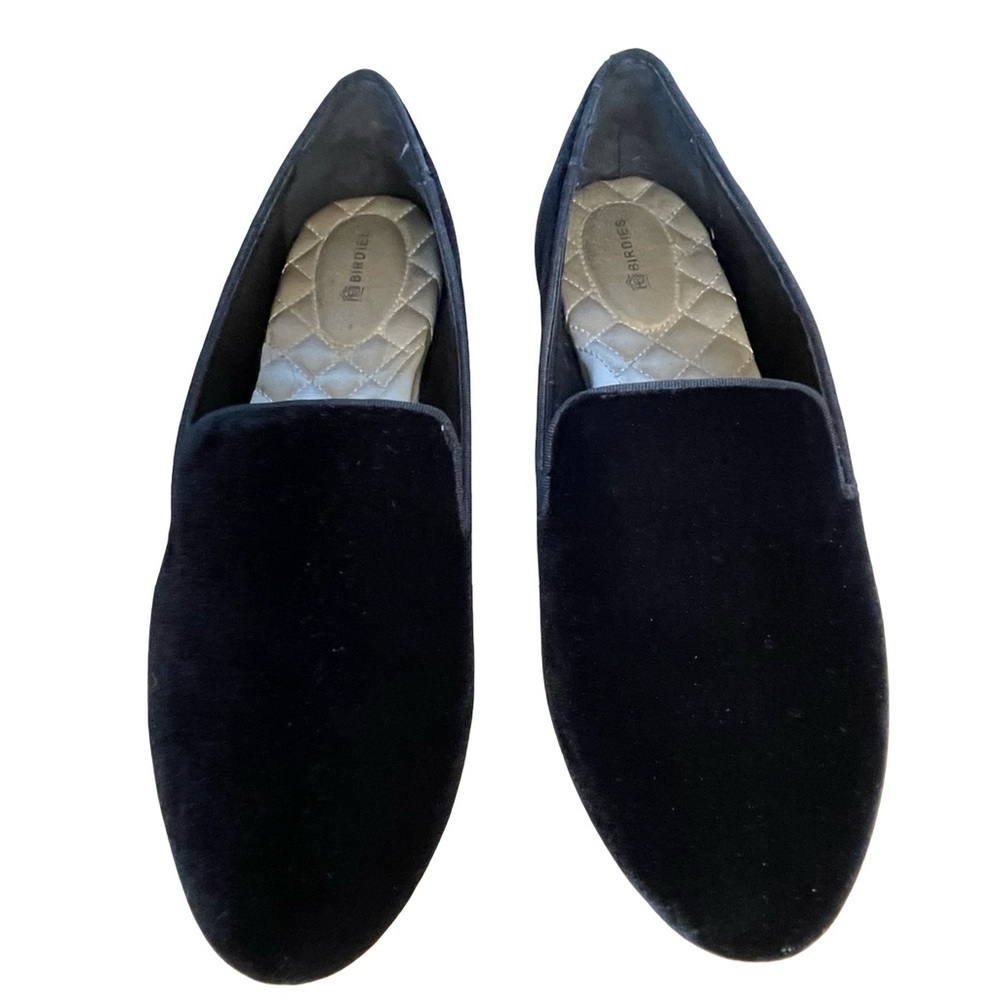 Birdies Black Velvet Smoking  Loafers